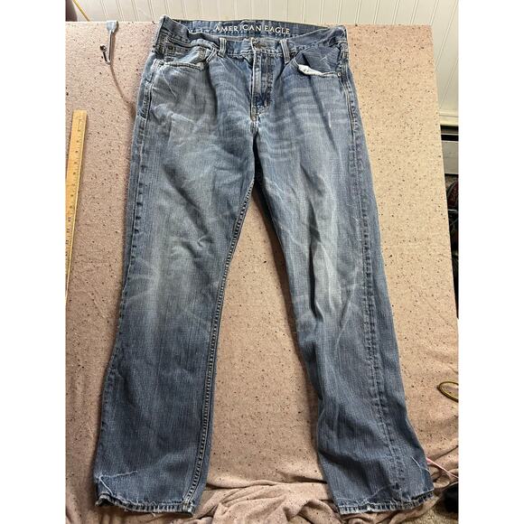 American Eagle Relaxed Fit Jeans 36x34 – Well Loved Vintage Wash - Picture 1 of 8